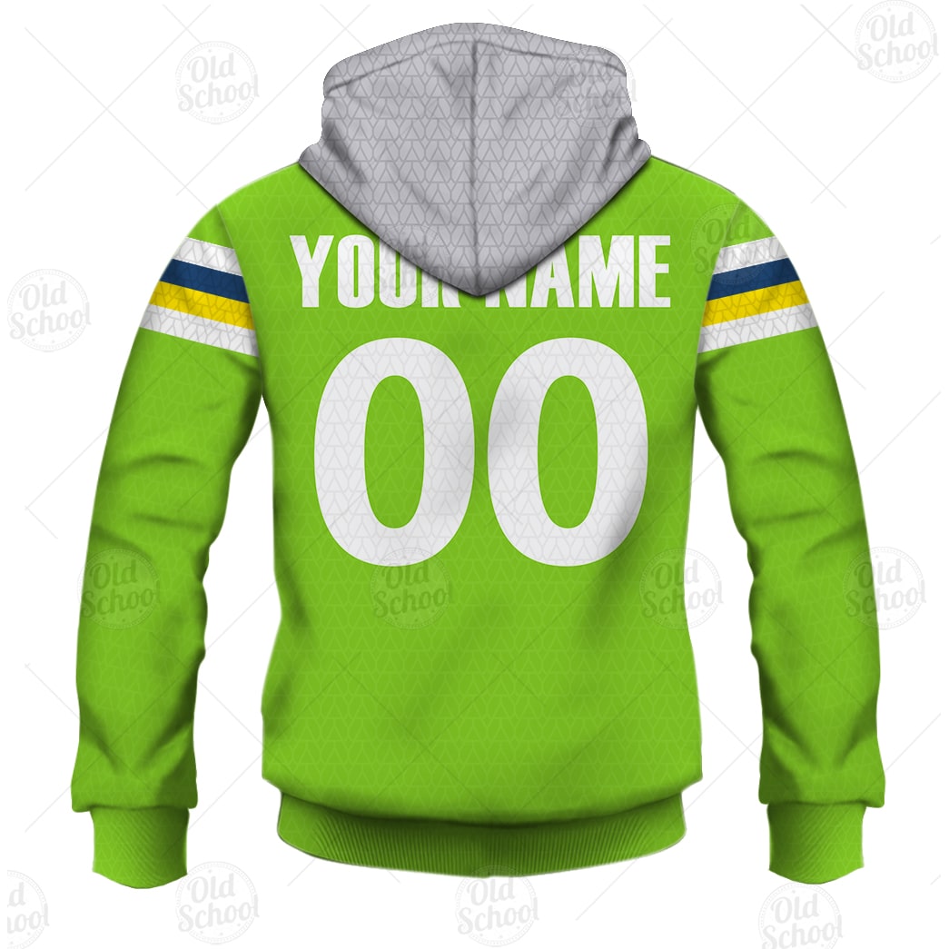 NRL Canberra Raiders Custom Name Number Christmas Knit Pattern Vintage Pullover Hoodie