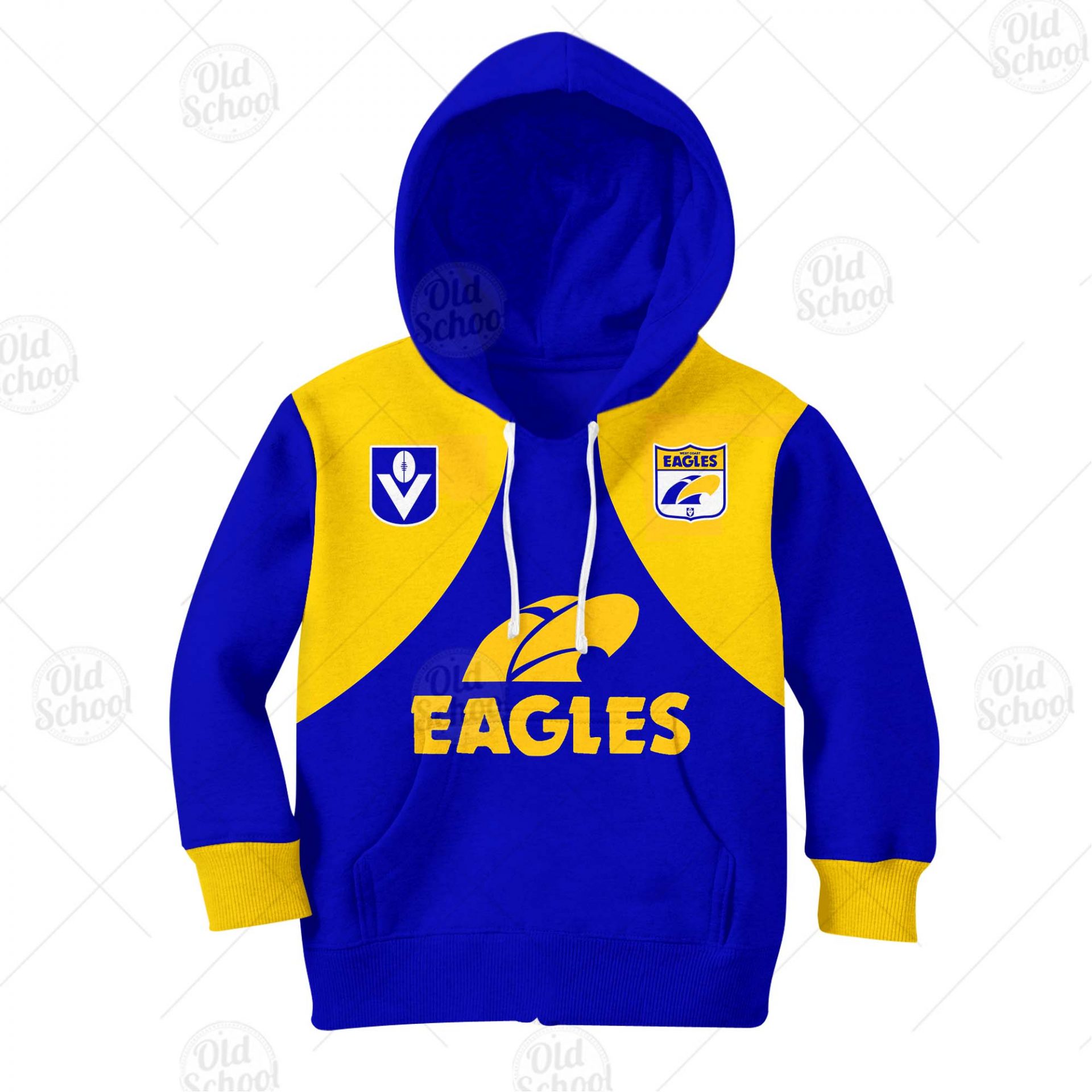 AFL West Coast Eagles Custom Name Number Vintage Retro Guernsey Kids Pullover Hoodie AFL West Coast Eagles Custom Name Number Vintage Retro Guernsey Kids Pullover Hoodie