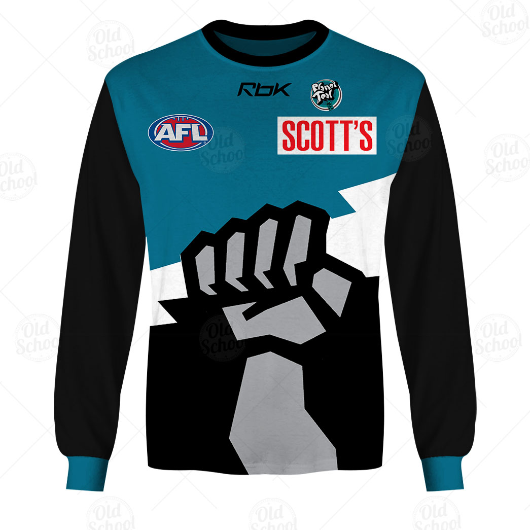 AFL Port Adelaide Custom Name Number 2007 Vintage Retro Guernsey Sweatshirt