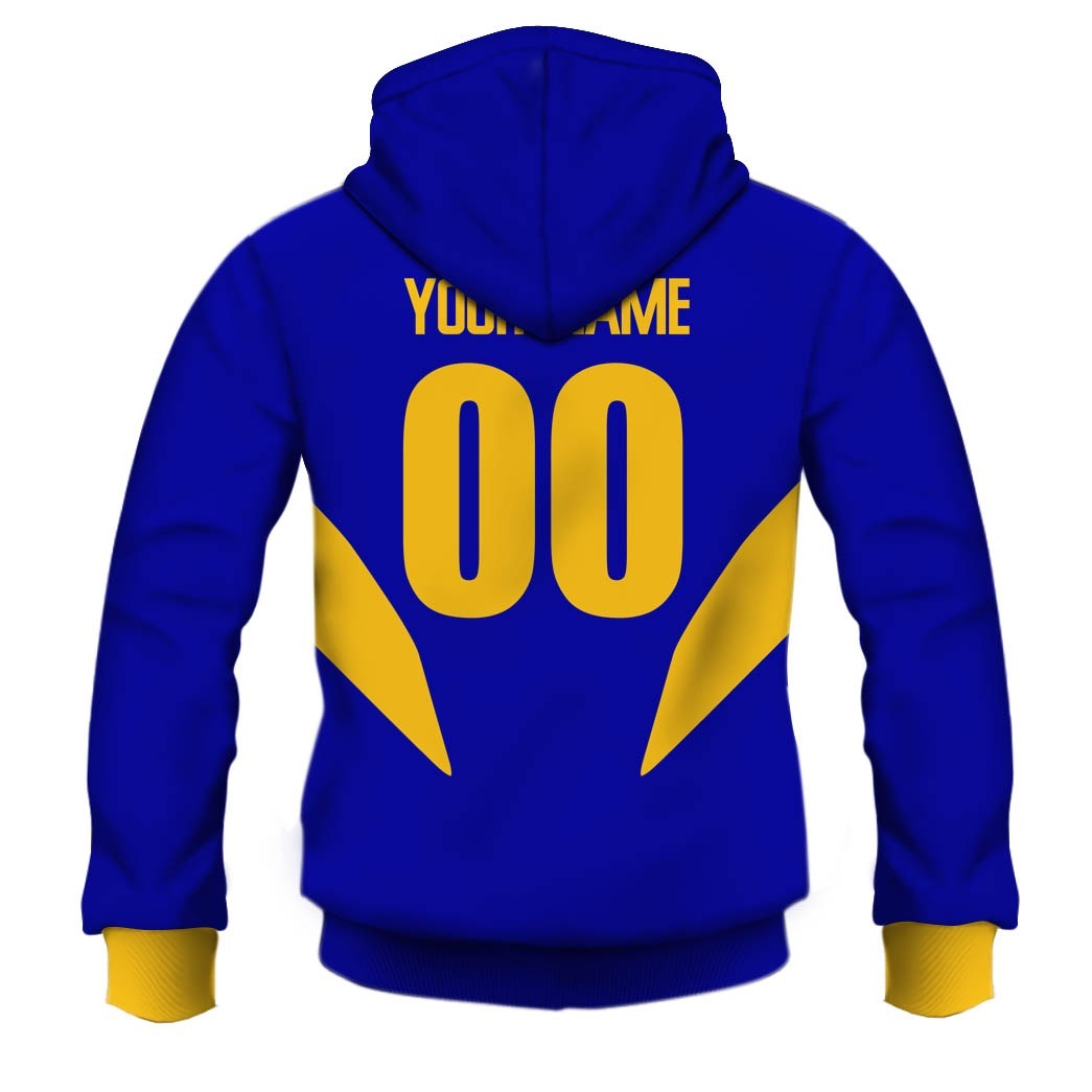 AFL West Coast Eagles Custom Name Number Vintage Retro Guernsey Zip Up Hoodie
