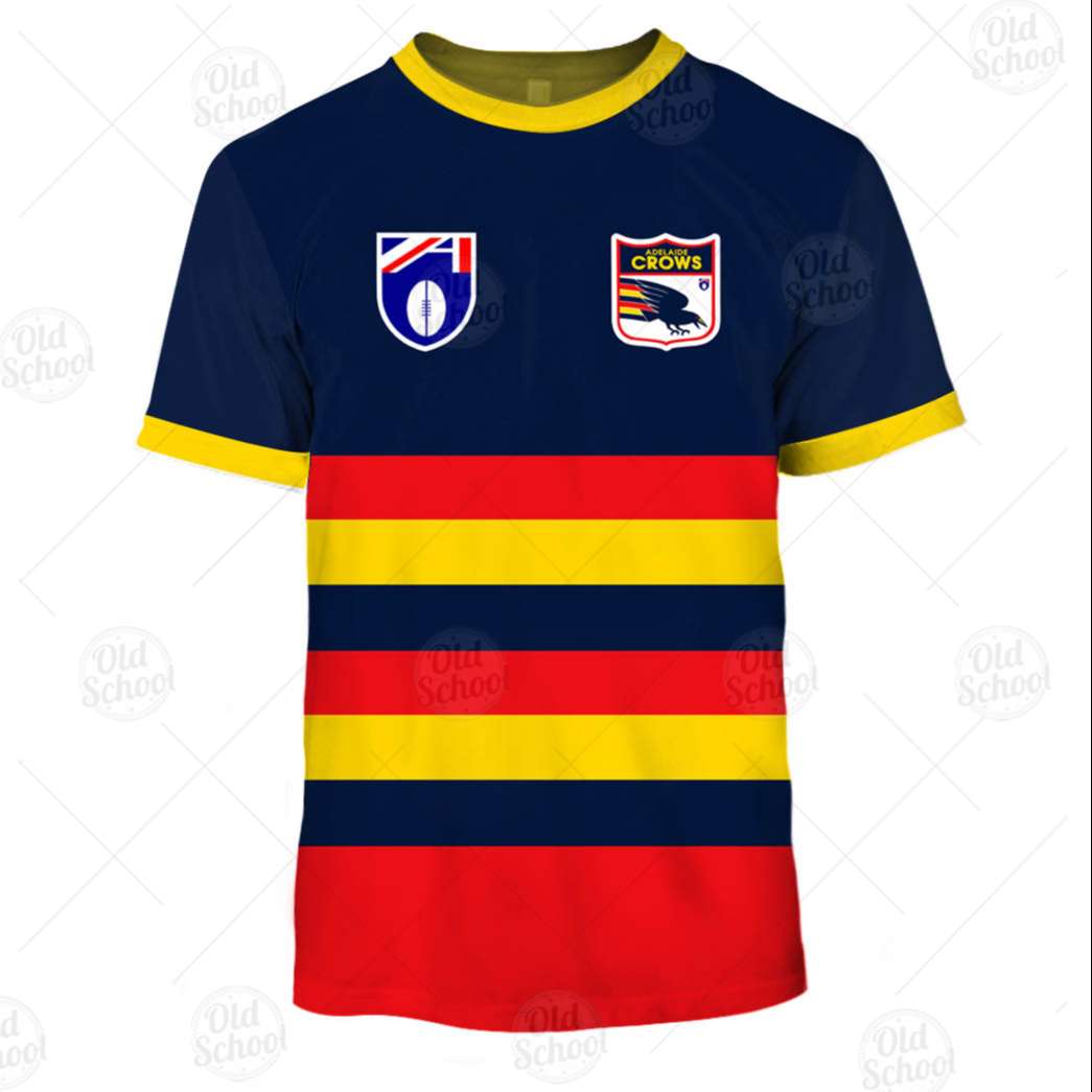 AFL Adelaide Crows Custom Name Number Vintage Retro Guernsey 90s Kids T-Shirt AFL Adelaide Crows Custom Name Number Vintage Retro Guernsey 90s Kids T-Shirt