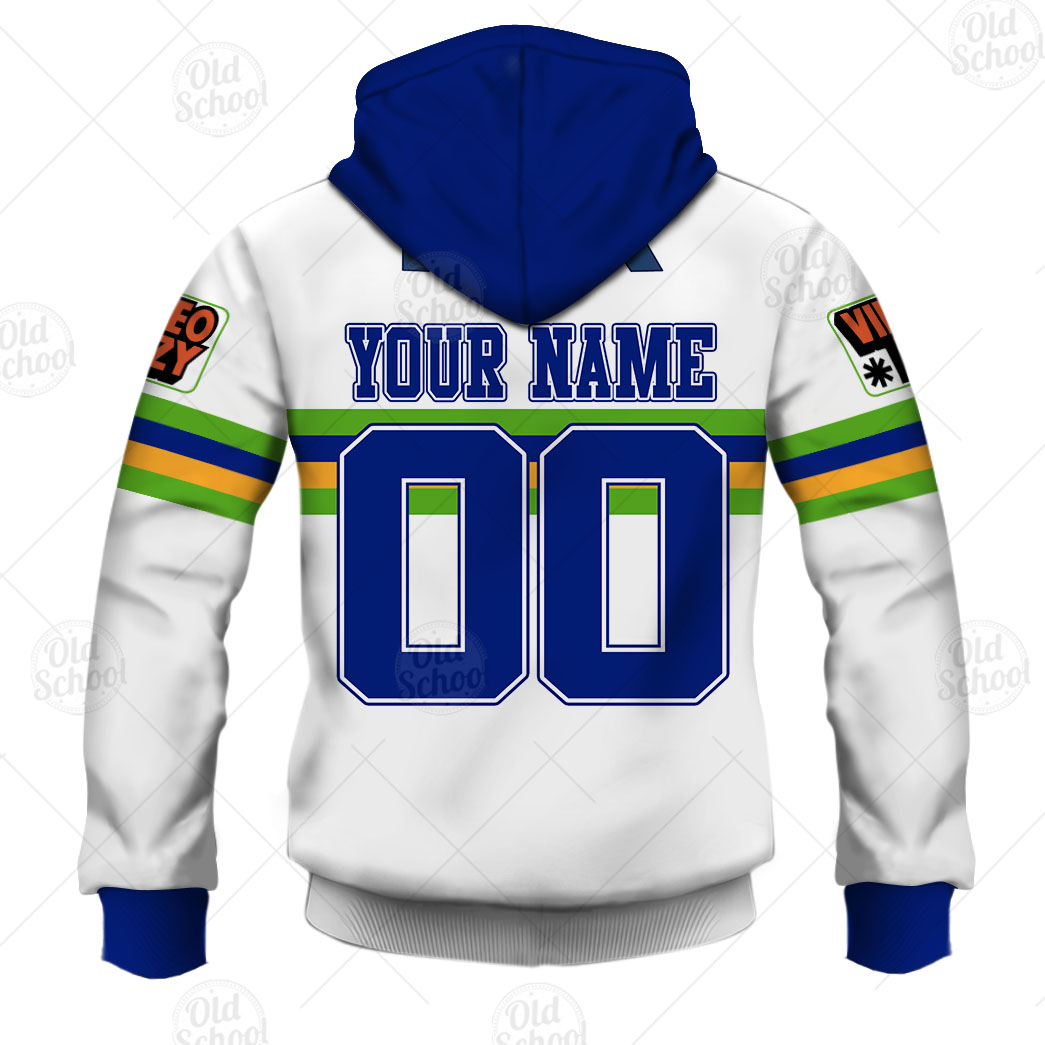 NRL Canberra Raiders Custom Name Number 1995 Away Jersey Vintage Retro Zip Up Hoodie NRL Canberra Raiders Custom Name Number 1995 Away Jersey Vintage Retro Zip Up Hoodie
