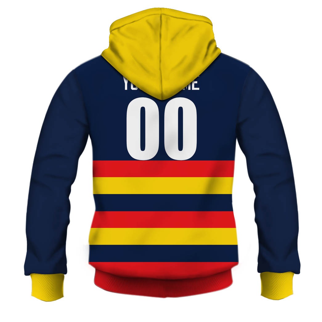AFL Adelaide Crows Custom Name Number Vintage Retro Guernsey 90s Pullover Hoodie AFL Adelaide Crows Custom Name Number Vintage Retro Guernsey 90s Pullover Hoodie