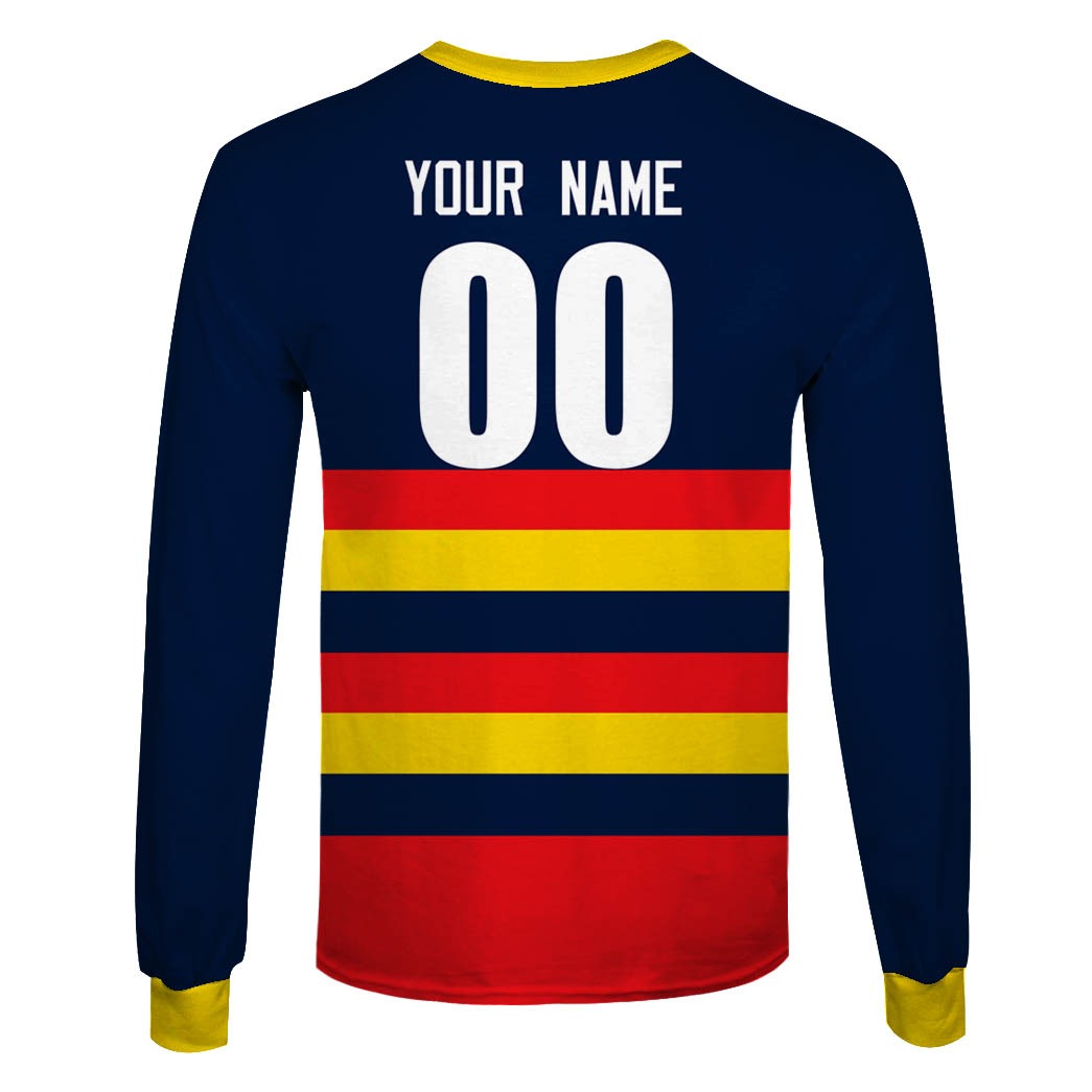 AFL Adelaide Crows Custom Name Number Vintage Retro Guernsey 90s Sweatshirt AFL Adelaide Crows Custom Name Number Vintage Retro Guernsey 90s Sweatshirt