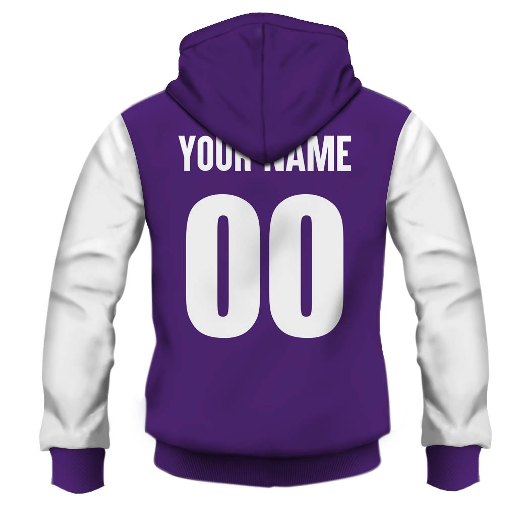 AFL Fremantle Dockers Custom Name Number Vintage Retro Guernsey 90s Pullover Hoodie