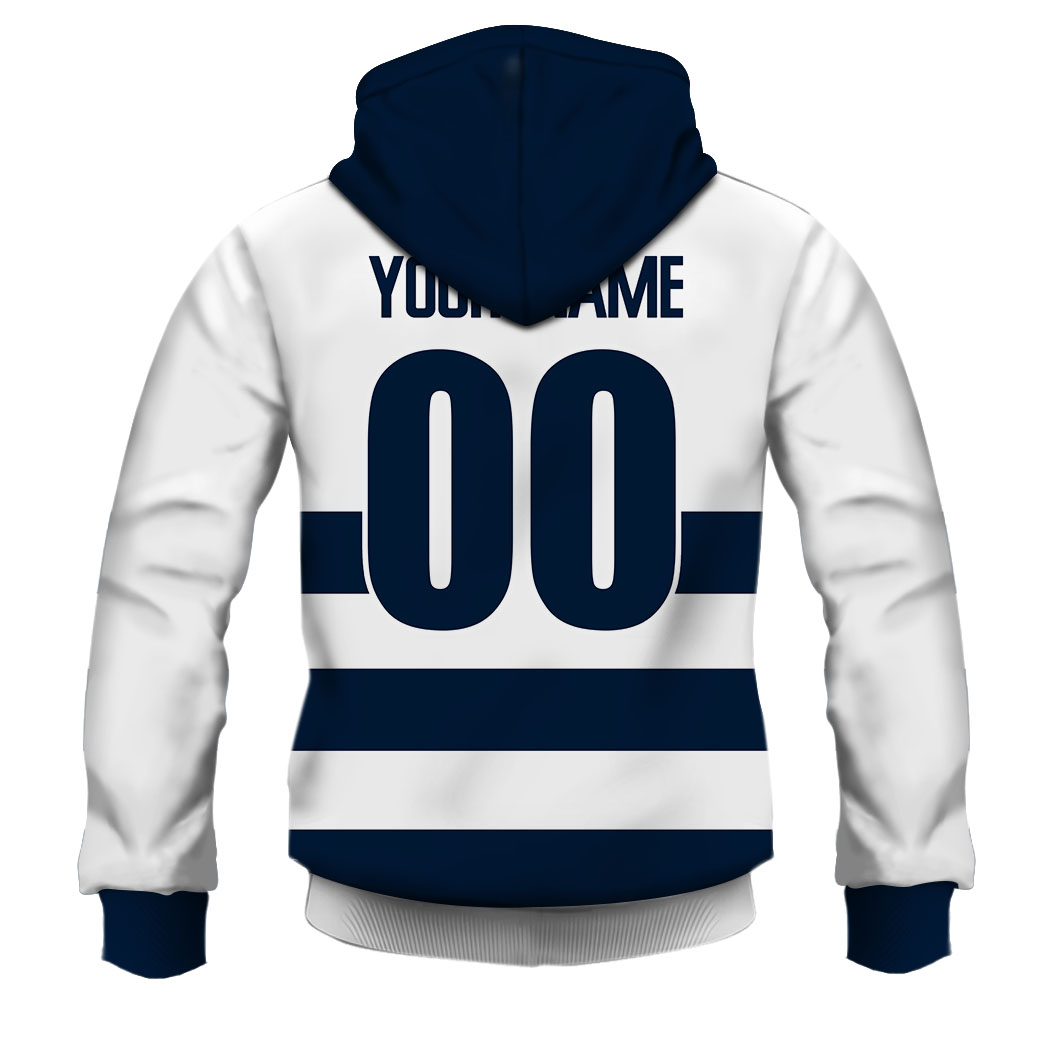 AFL Geelong Cats Custom Name Number 90s Vintage Retro Guernsey Zip Up Hoodie