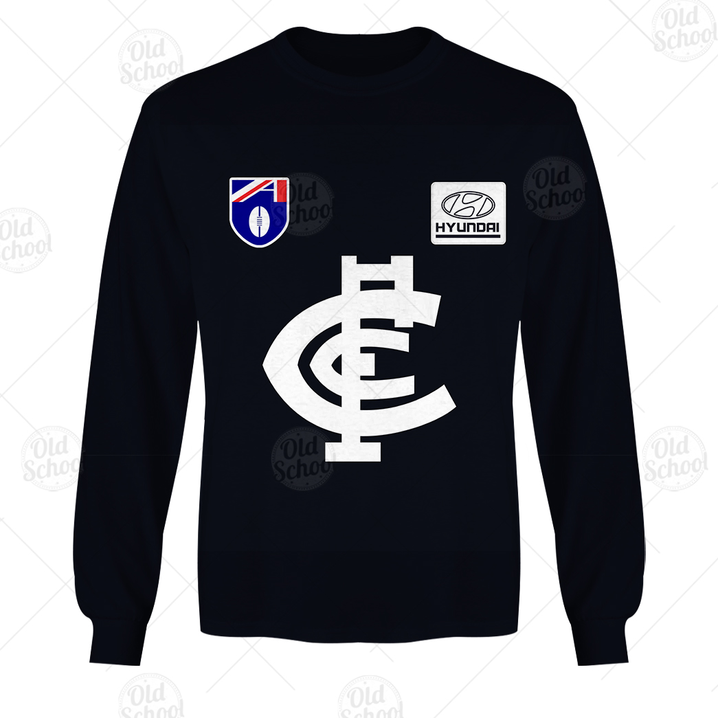 AFL Carlton Blues Custom Name Number Vintage Heritage 1995 Guernsey Sweatshirt AFL Carlton Blues Custom Name Number Vintage Heritage 1995 Guernsey Sweatshirt