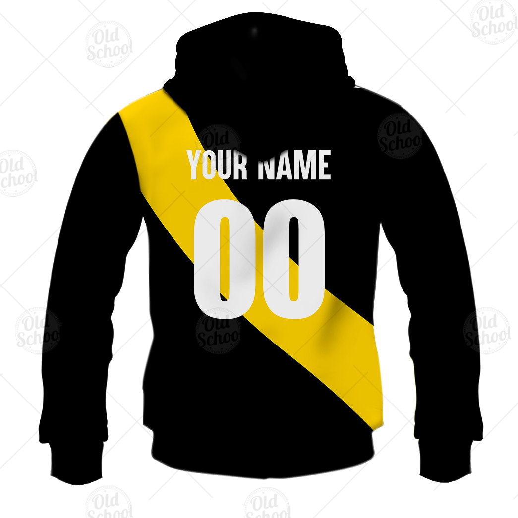 AFL Richmond Tigers Custom Name Number Vintage 1980 Guernsey Pullover Hoodie AFL Richmond Tigers Custom Name Number Vintage 1980 Guernsey Pullover Hoodie