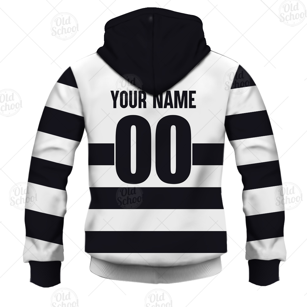 AFL Geelong Cats Custom Name Number Vintage Guernsey 1992 HERITAGE Pullover Hoodie