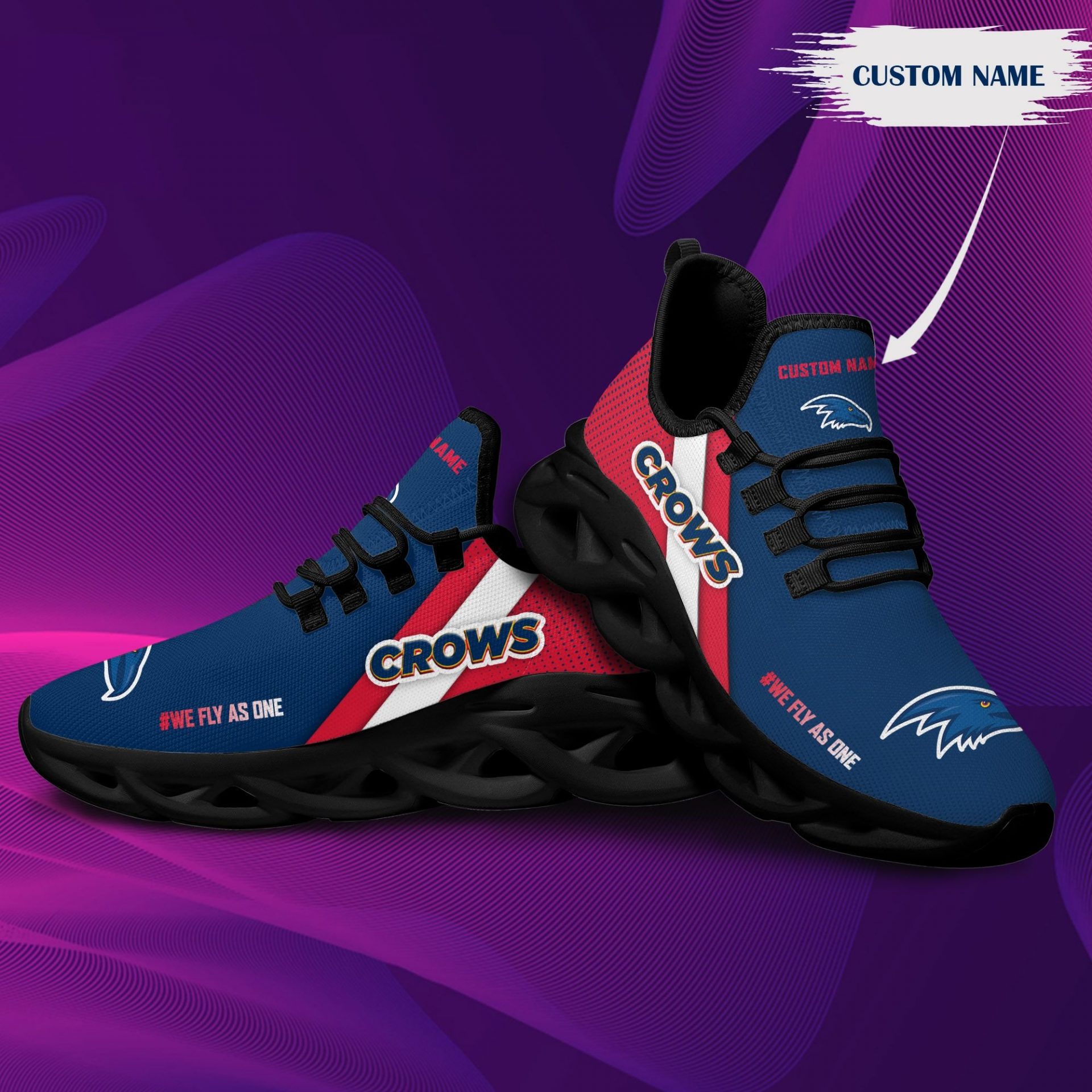 AFL Adelaide Crows Custom Name Max Soul Shoes AFL Adelaide Crows Custom Name Max Soul Shoes