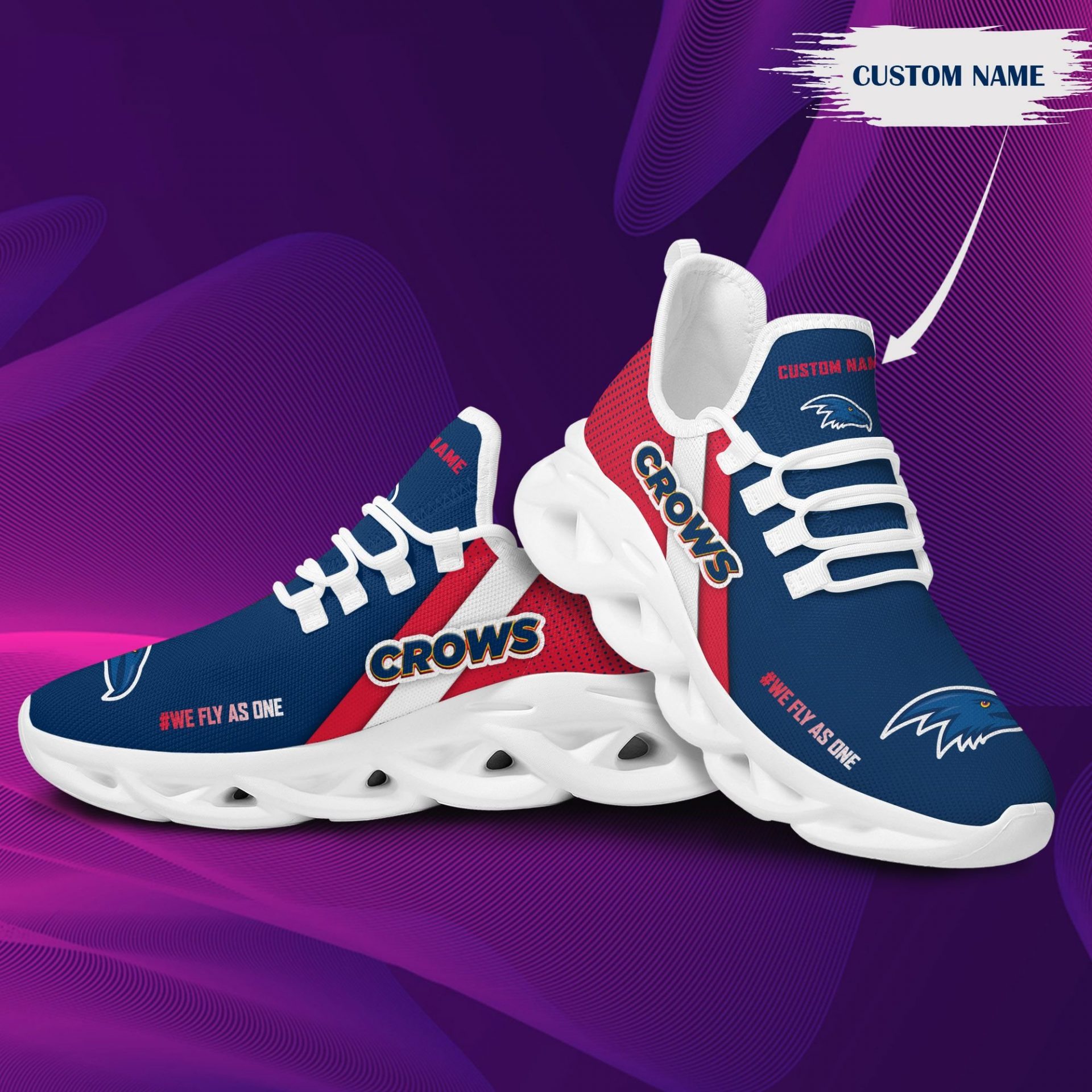 AFL Adelaide Crows Custom Name Max Soul Shoes AFL Adelaide Crows Custom Name Max Soul Shoes