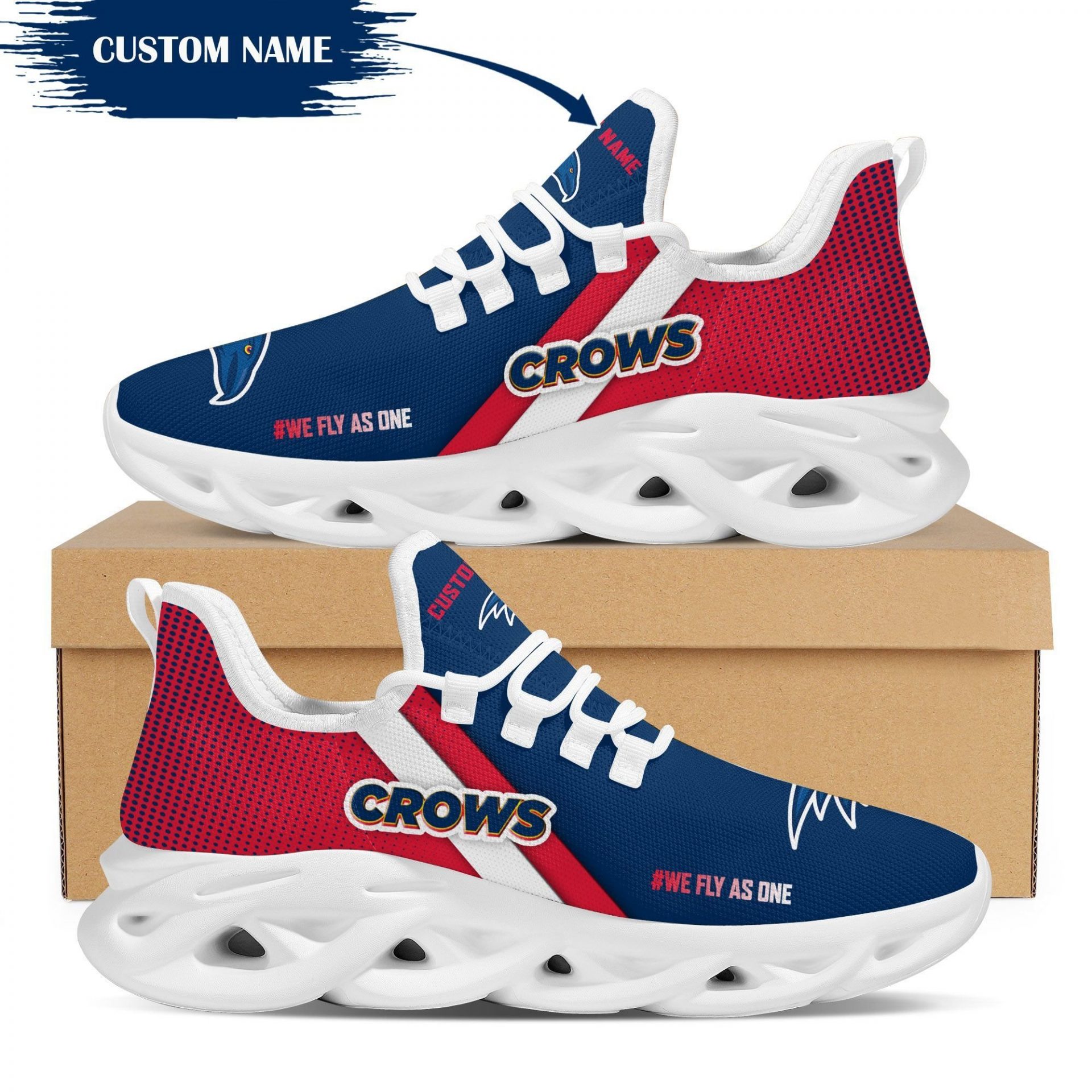 AFL Adelaide Crows Custom Name Max Soul Shoes AFL Adelaide Crows Custom Name Max Soul Shoes