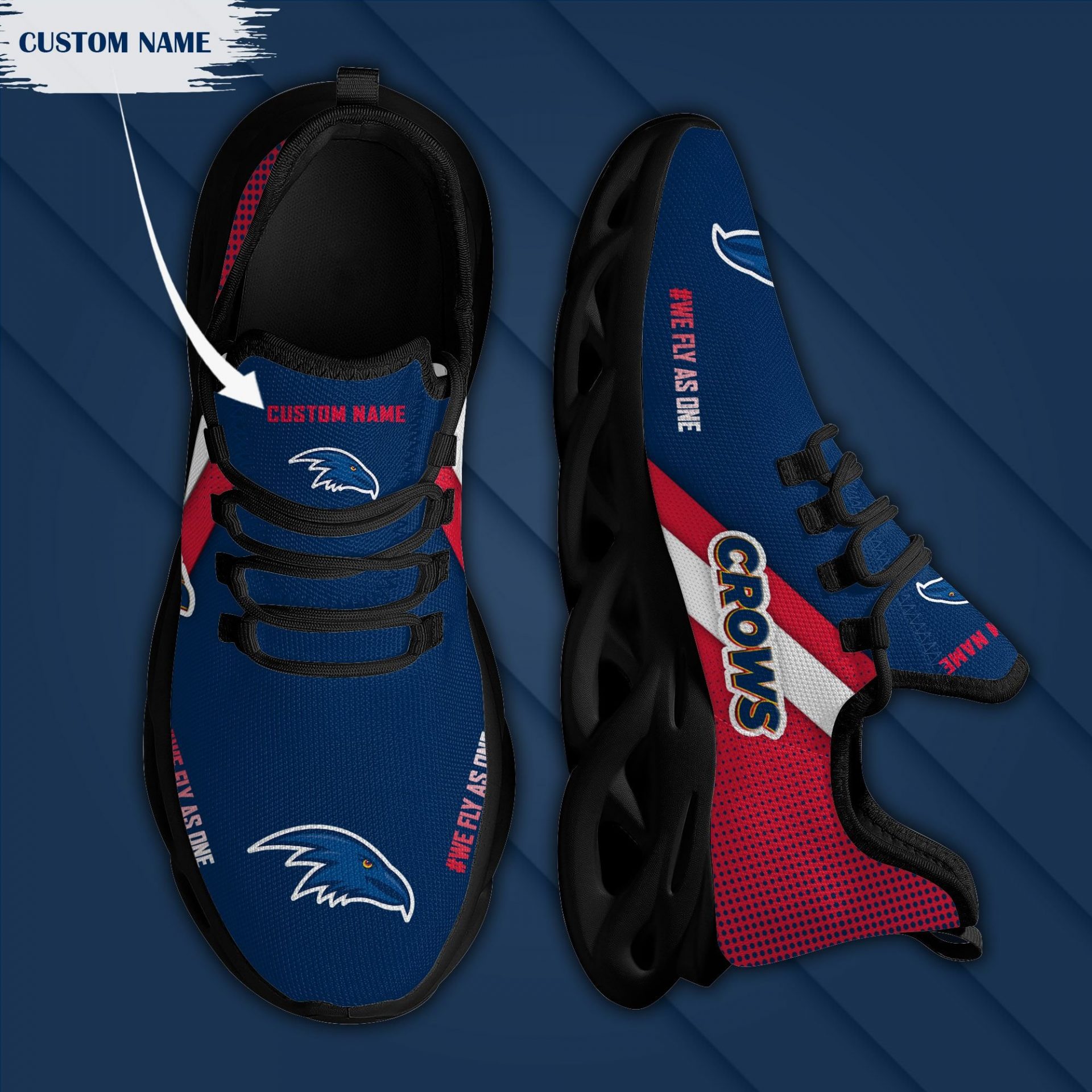 AFL Adelaide Crows Custom Name Max Soul Shoes AFL Adelaide Crows Custom Name Max Soul Shoes