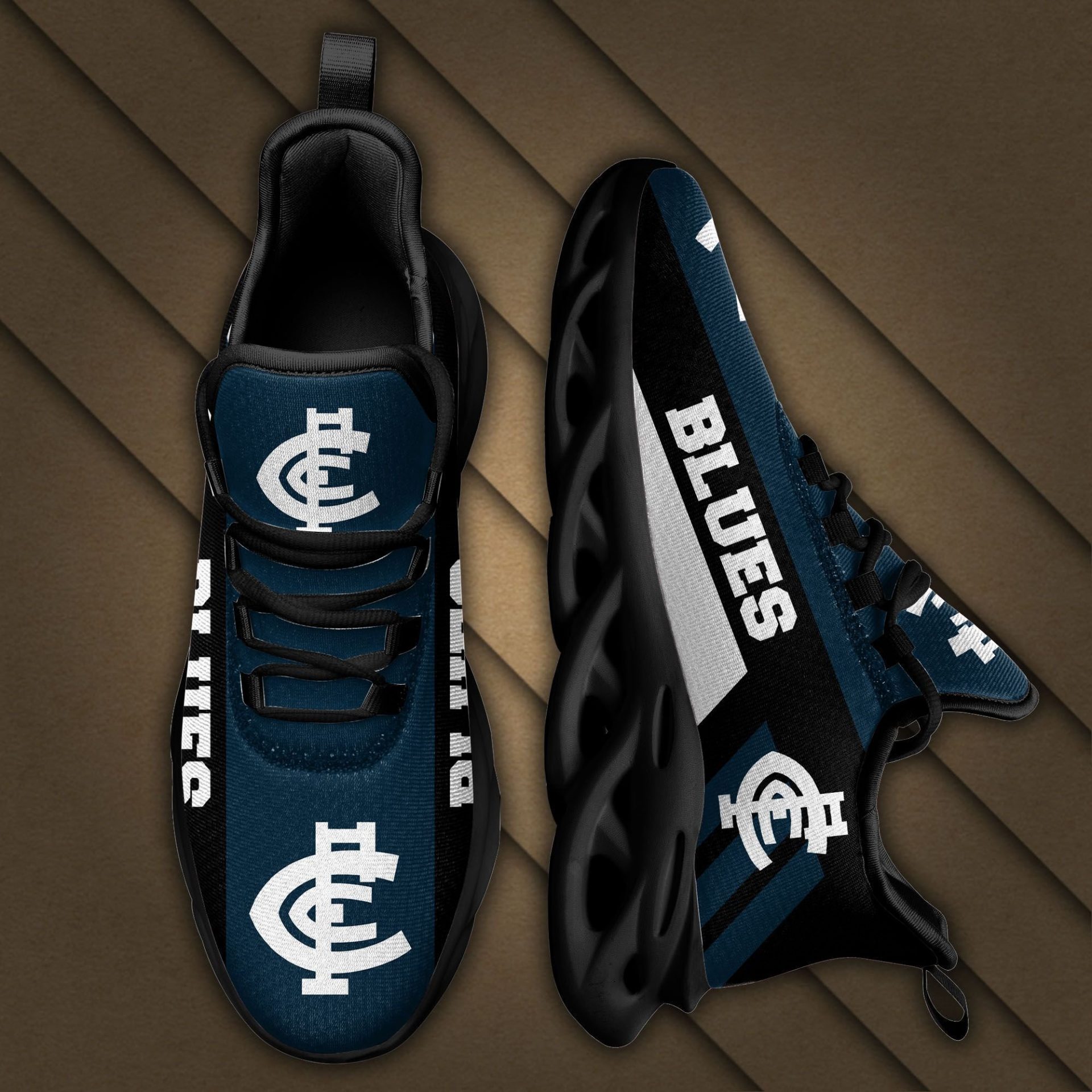 AFL Carlton Blues Black Max Soul Shoes AFL Carlton Blues Black Max Soul Shoes