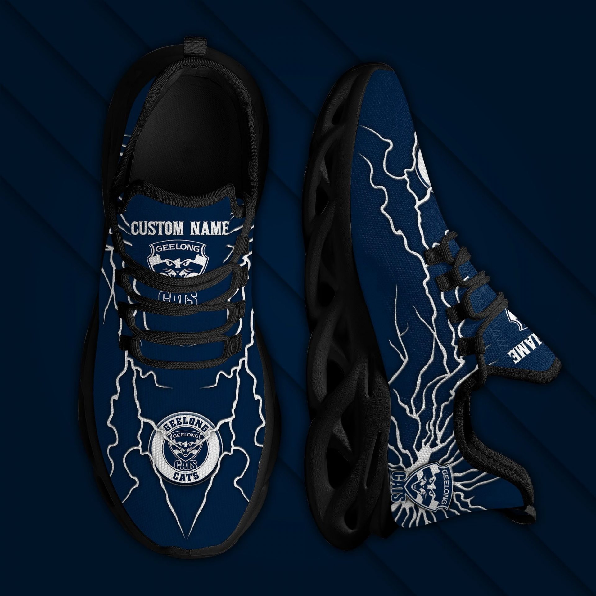 AFL Geelong Cats Custom Name Max Soul Shoes V1