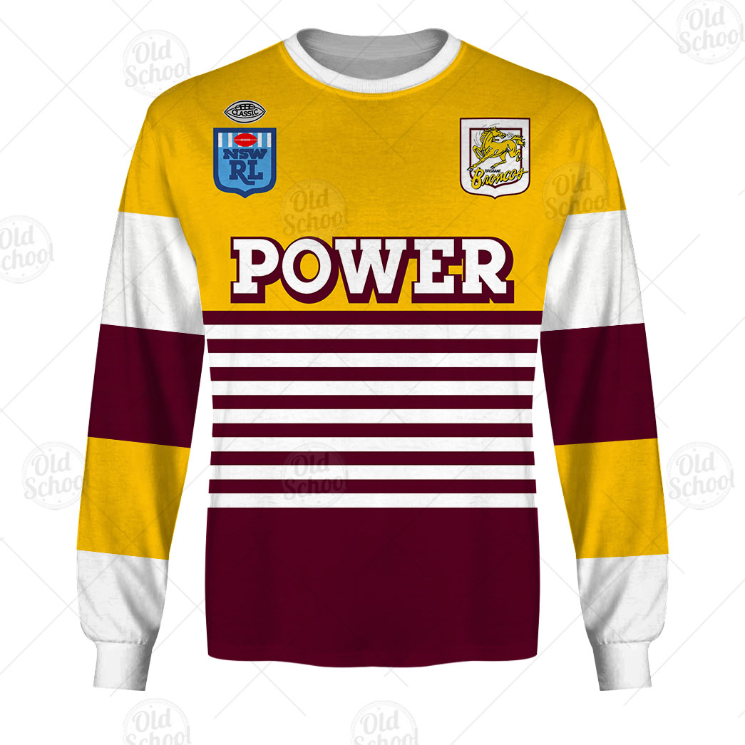 NRL Brisbane Broncos Custom Name Number 1988 Vintage Retro Jersey Sweatshirt NRL Brisbane Broncos Custom Name Number 1988 Vintage Retro Jersey Sweatshirt