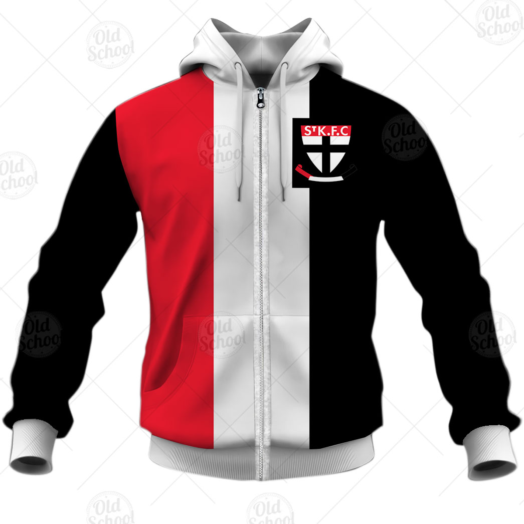 AFL St Kilda Saints Custom Name Number Vintage 1966 Guernsey Zip Up Hoodie