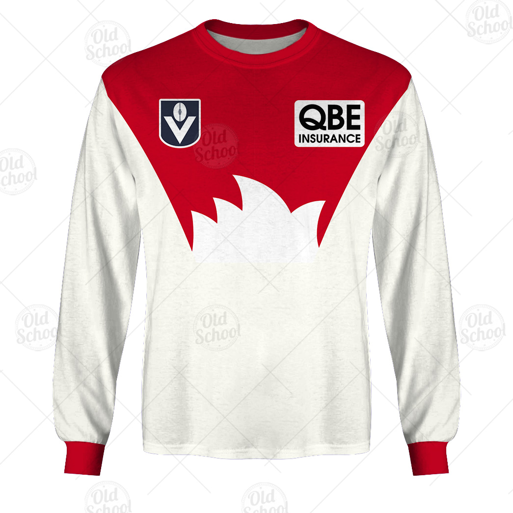 AFL Sydney Swans Custom Name Number Vintage Guernsey 1989 HERITAGE Sweatshirt AFL Sydney Swans Custom Name Number Vintage Guernsey 1989 HERITAGE Sweatshirt