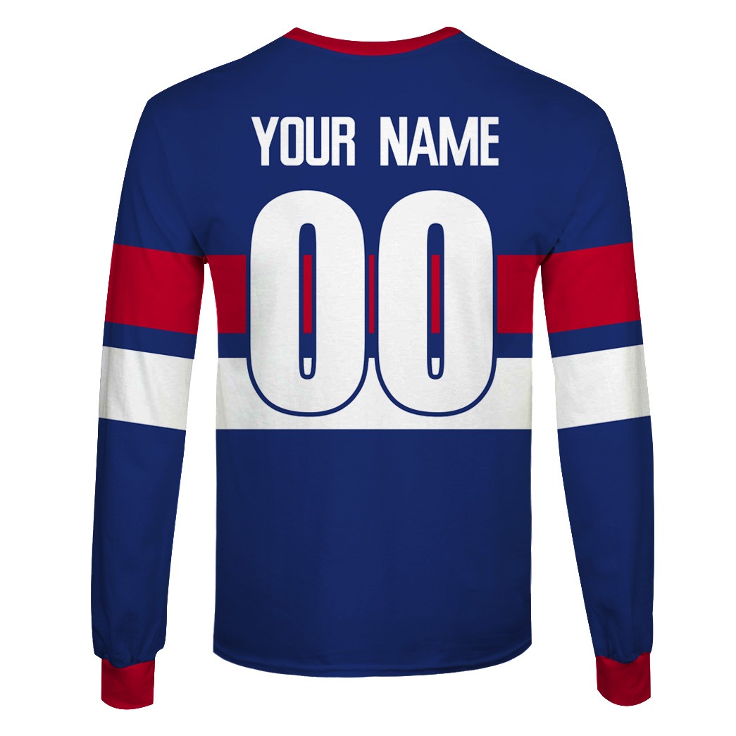 AFL Western Bulldogs Custom Name Number Vintage Retro Guernsey Sweatshirt AFL Western Bulldogs Custom Name Number Vintage Retro Guernsey Sweatshirt