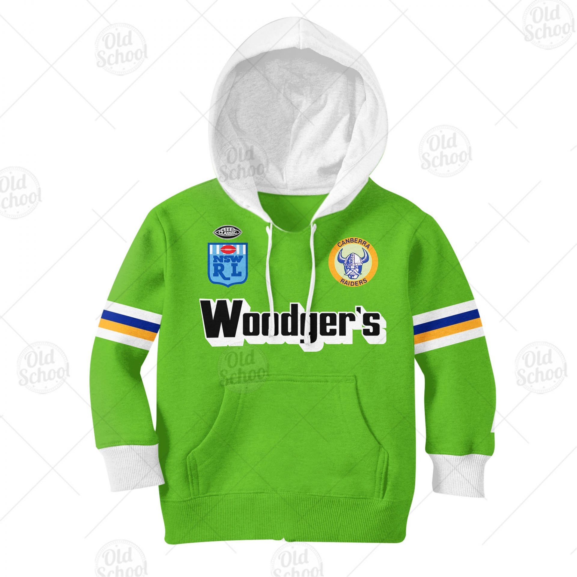 NRL Canberra Raiders Custom Name Number 1989 Vintage Retro Heritage Jersey Kids Pullover Hoodie NRL Canberra Raiders Custom Name Number 1989 Vintage Retro Heritage Jersey Kids Pullover Hoodie