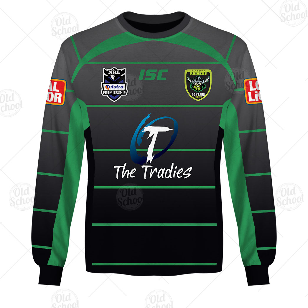NRL Canberra Raiders Custom Name Number 2011 Vintage Retro Alternate Jersey Sweatshirt