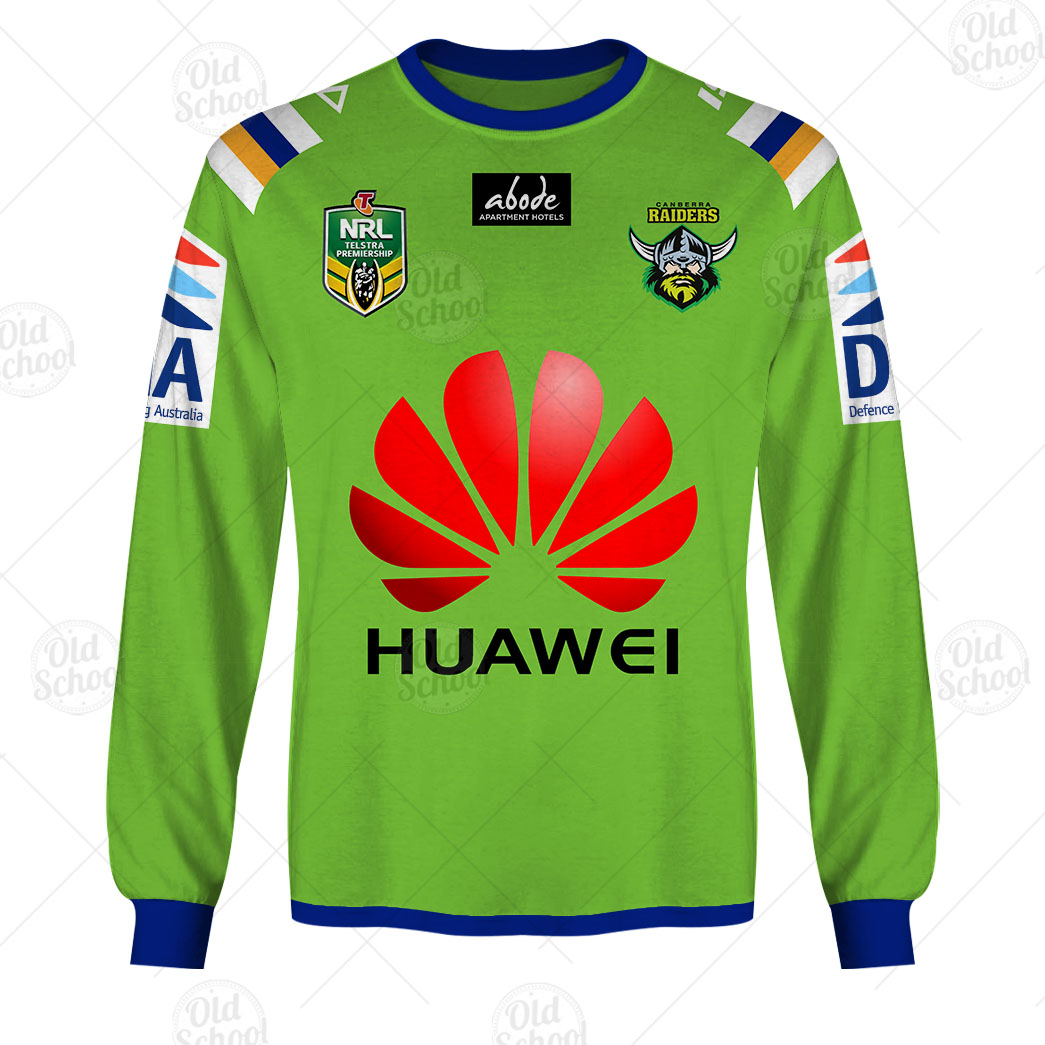 NRL Canberra Raiders Custom Name Number 2015 Home Jersey Sweatshirt