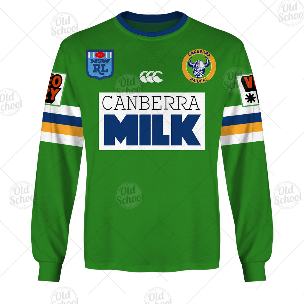 NRL Canberra Raiders Custom Name Number 1994 Vintage Sweatshirt NRL Canberra Raiders Custom Name Number 1994 Vintage Sweatshirt