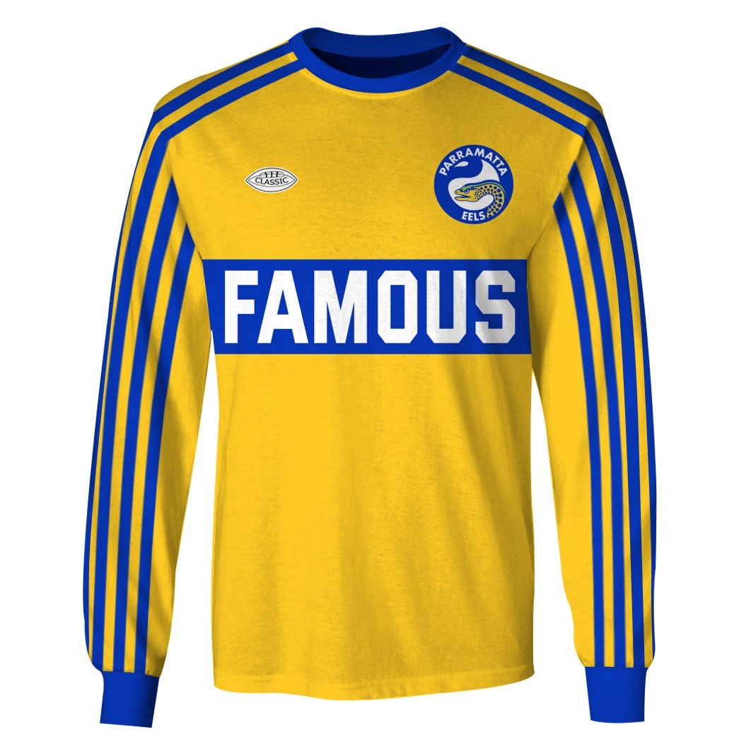 NRL Parramatta Eels Custom Name Number 1980 Vintage Retro Jersey Sweatshirt