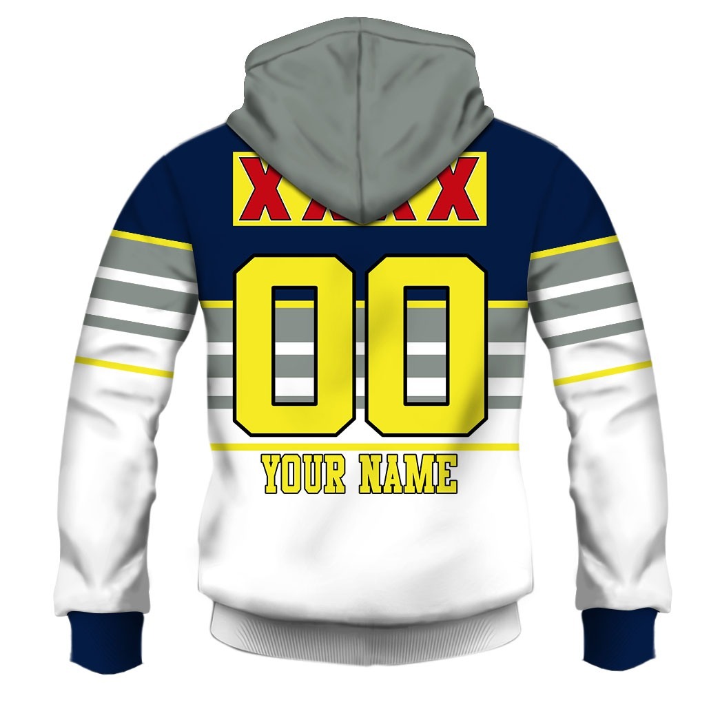 NRL North Queensland Cowboys Custom Name Number 1995 ARL/NRL Vintage Retro Jersey Zip Up Hoodie NRL North Queensland Cowboys Custom Name Number 1995 ARL/NRL Vintage Retro Jersey Zip Up Hoodie