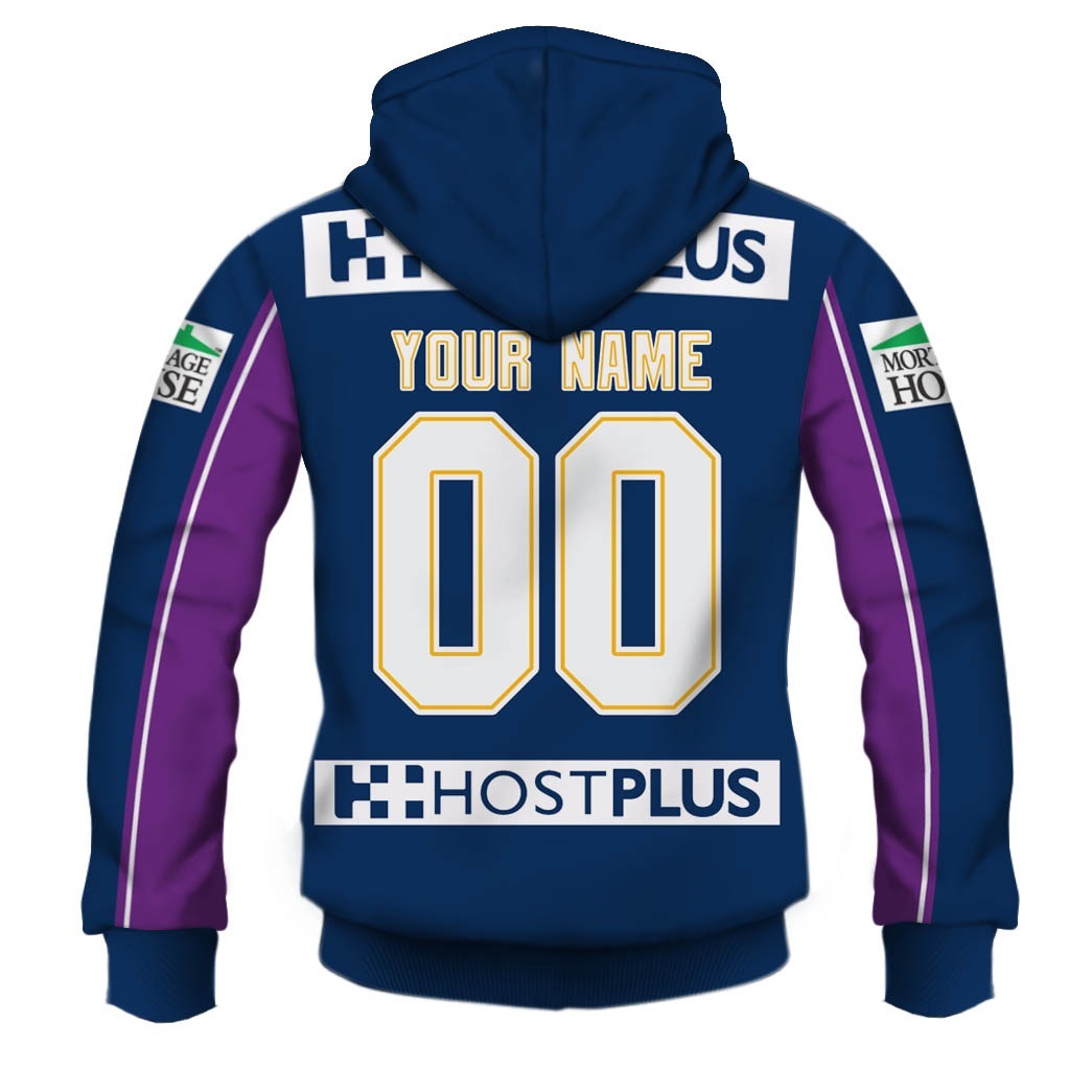 NRL Melbourne Storm Custom Name Number Vintage 2007 Home Jersey Zip Up Hoodie NRL Melbourne Storm Custom Name Number Vintage 2007 Home Jersey Zip Up Hoodie