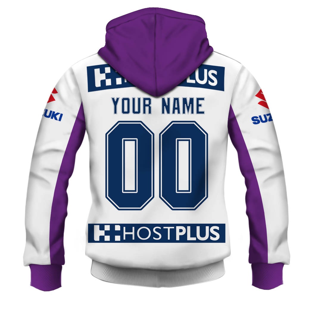 NRL Melbourne Storm Custom Name Number Vintage 2008 Away Jersey Pullover Hoodie