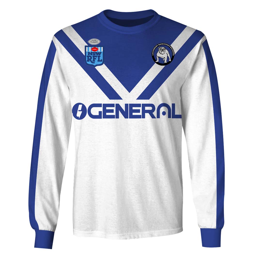 NRL Canterbury-Bankstown Bulldogs Custom Name Number 1984 Vintage Retro Jersey Sweatshirt