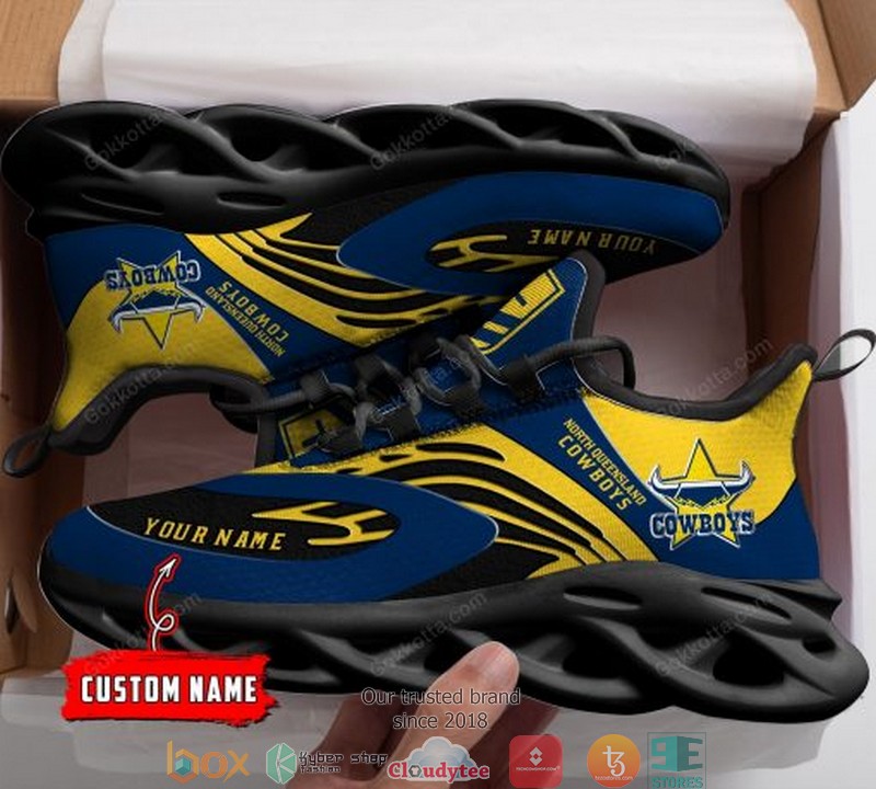 NRL North Queensland Cowboys Custom Name Max Soul Shoes V4