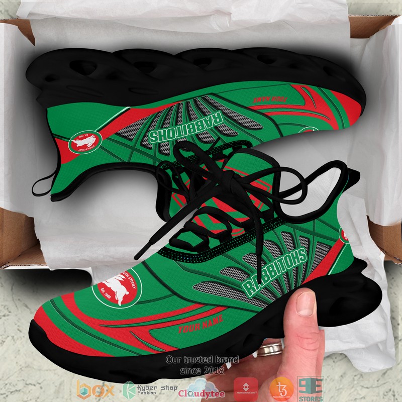 NRL South Sydney Rabbitohs Custom Name Max Soul Shoes V4