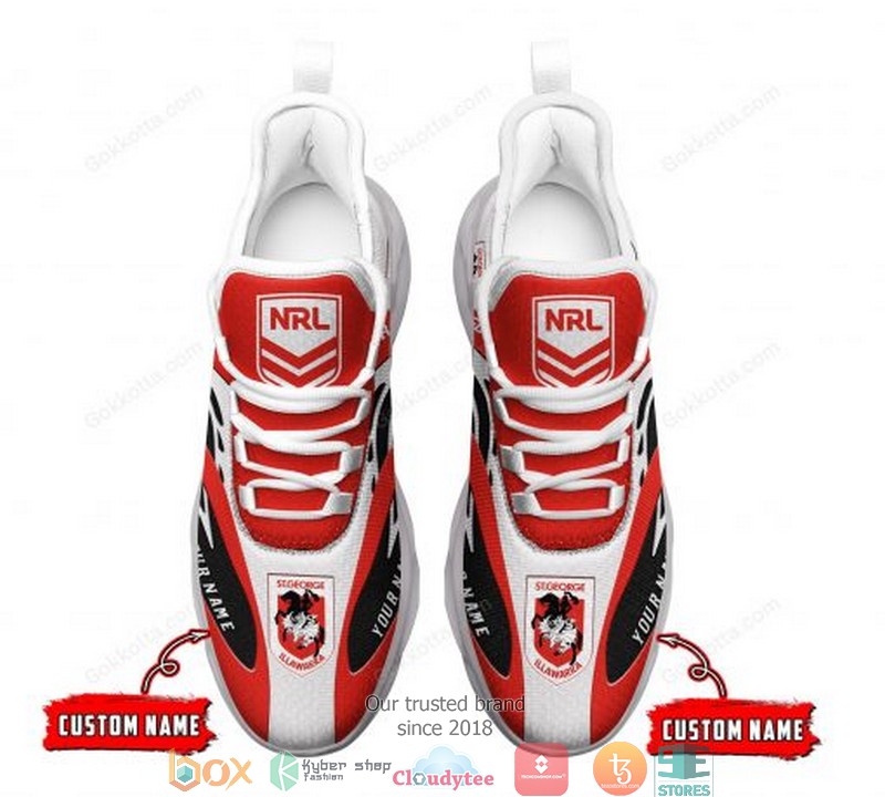 NRL St. George Illawarra Dragons Custom Name Max Soul Shoes V5