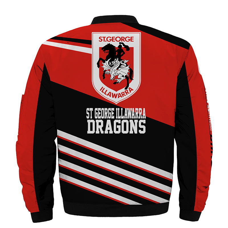 NRL St. George Illawarra Dragons Rugby Bomber Jacket NRL St. George Illawarra Dragons Rugby Bomber Jacket