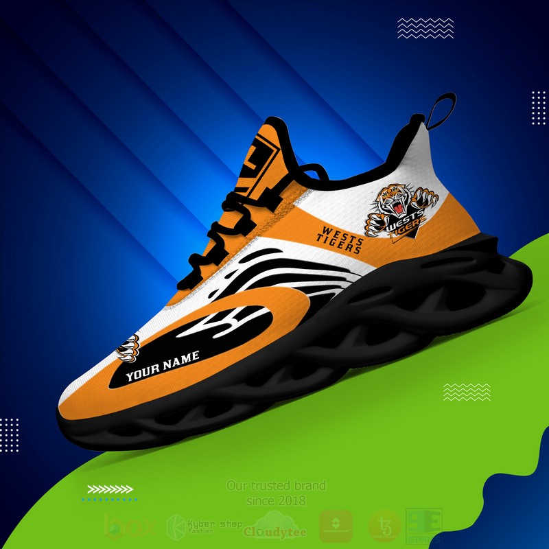 NRL Wests Tigers Custom Name Max Soul Shoes V4 NRL Wests Tigers Custom Name Max Soul Shoes V4