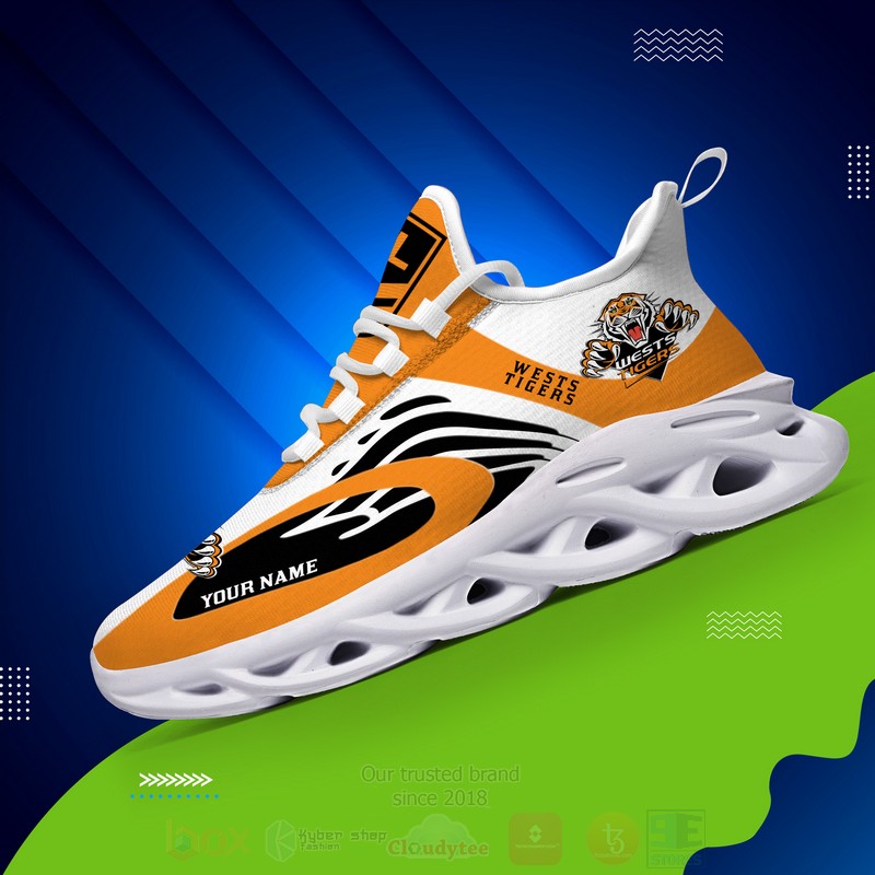 NRL Wests Tigers Custom Name Max Soul Shoes V4 NRL Wests Tigers Custom Name Max Soul Shoes V4