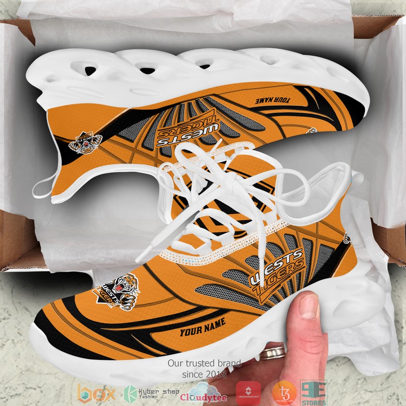 NRL Wests Tigers Custom Name Max Soul Shoes V1 NRL Wests Tigers Custom Name Max Soul Shoes V1