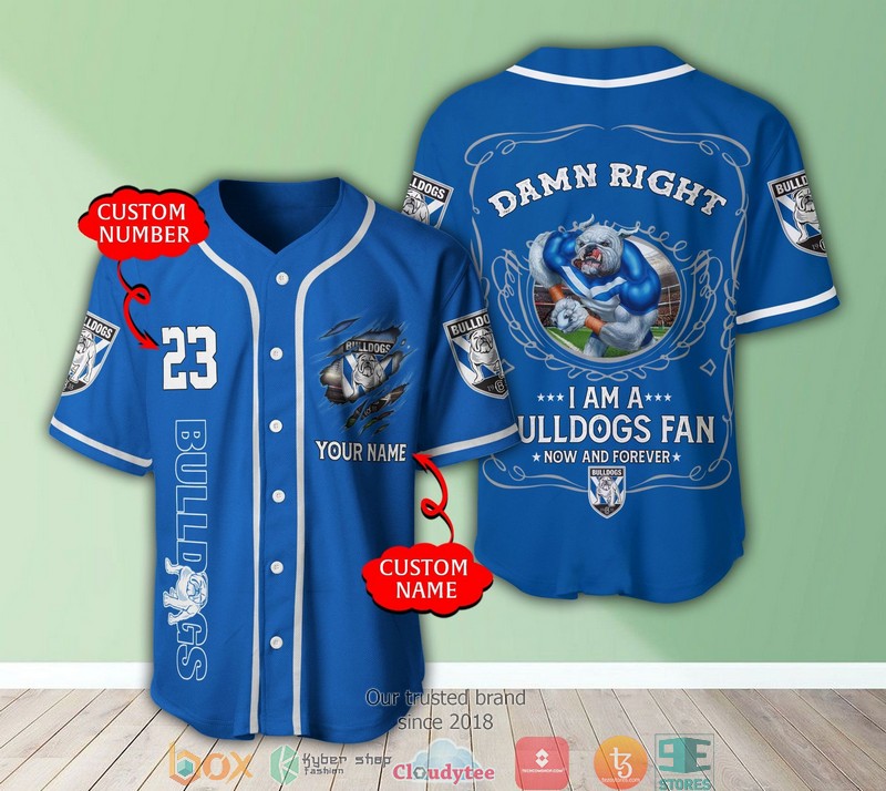 NRL Canterbury-Bankstown Bulldogs Fan Now And Forever Custom Name Number Baseball Jersey NRL Canterbury-Bankstown Bulldogs Fan Now And Forever Custom Name Number Baseball Jersey