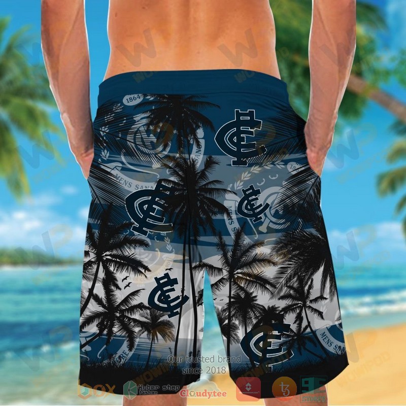 AFL Carlton Blues Navy Blue Men Beach Shorts V3