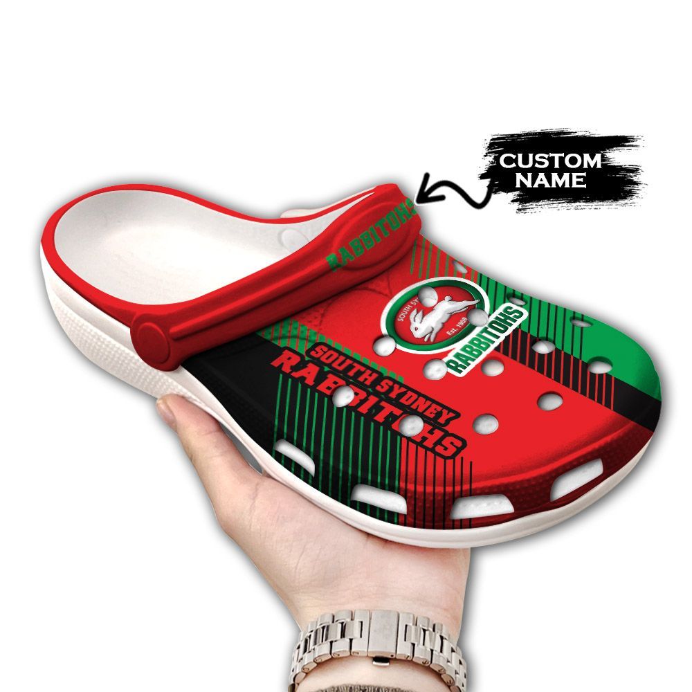 NRL South Sydney Rabbitohs Custom Name Red Green Crocs NRL South Sydney Rabbitohs Custom Name Red Green Crocs