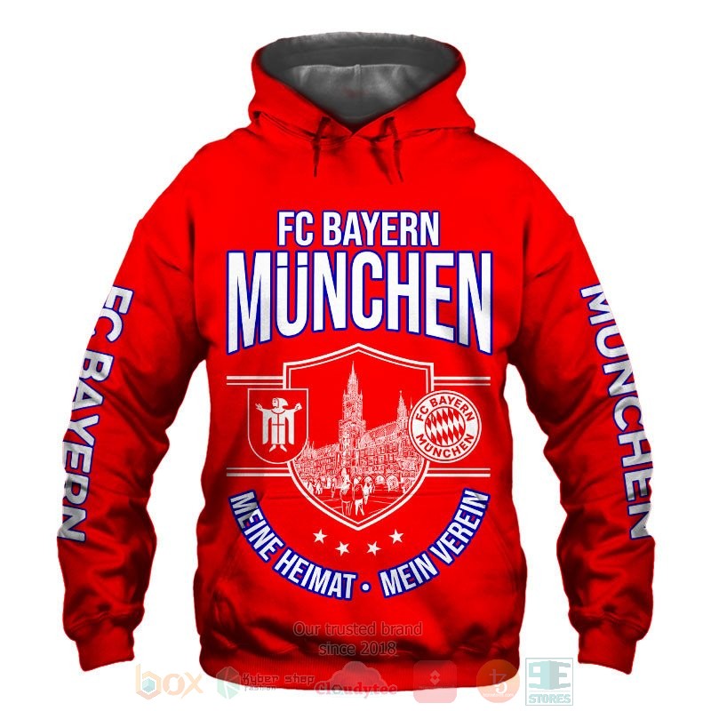 Bayern Munich Red Mia San Mia Pullover Hoodie