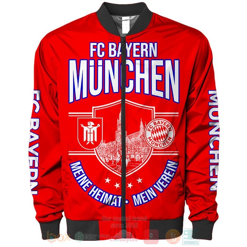 Bayern Munich Red Mia San Mia Bomber Jacket