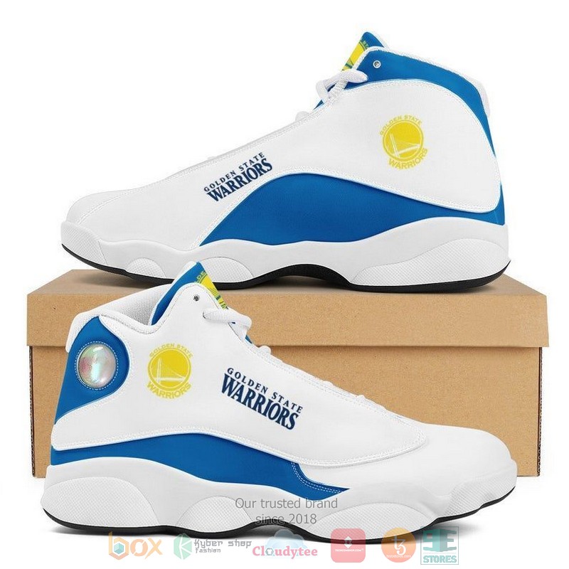 NBA Golden State Warriors White Air Jordan 13 Shoes