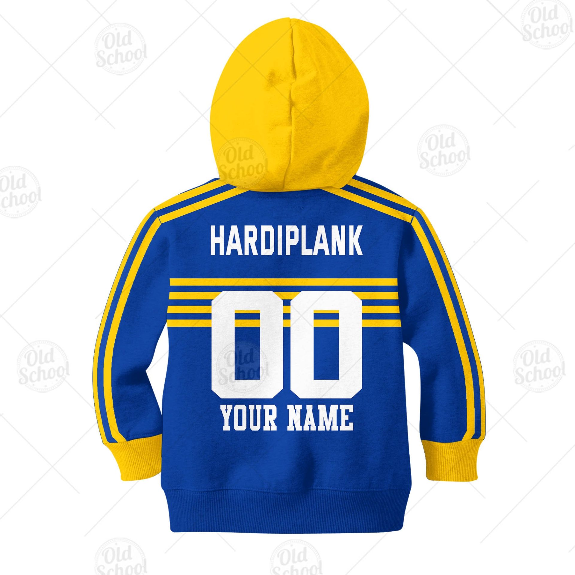 NRL Parramatta Eels Custom Name Number 1982 Vintage Retro Jersey Kids Zip Up Hoodie
