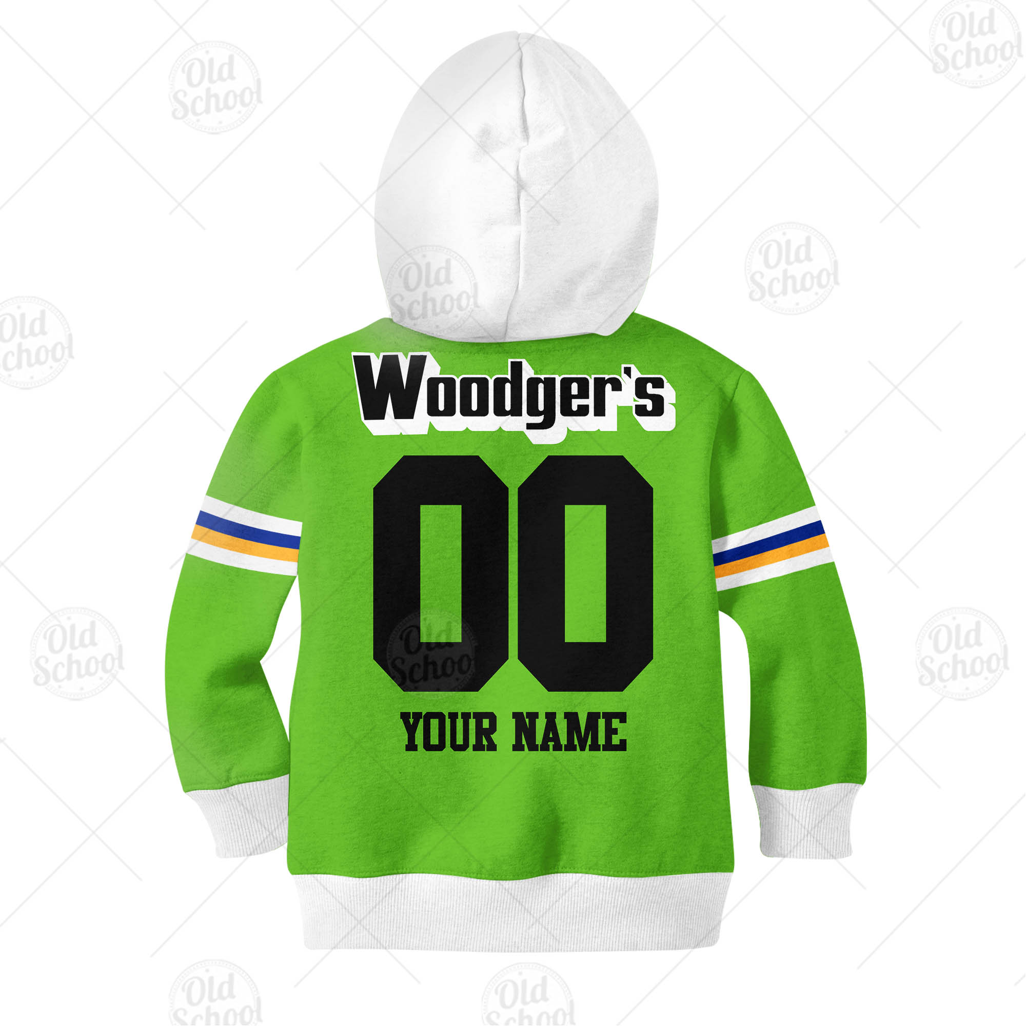 NRL Canberra Raiders Custom Name Number 1989 Vintage Retro Heritage Jersey Kids Zip Up Hoodie