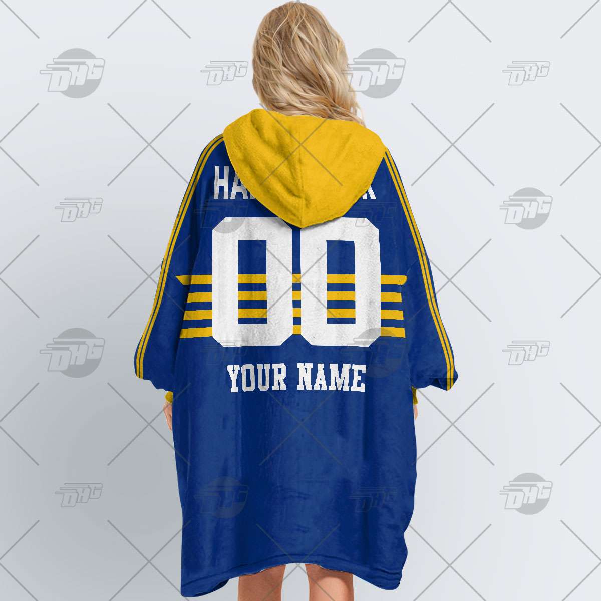 NRL Parramatta Eels Custom Name Number Retro Jersey Vintage Fleece Oodie V2