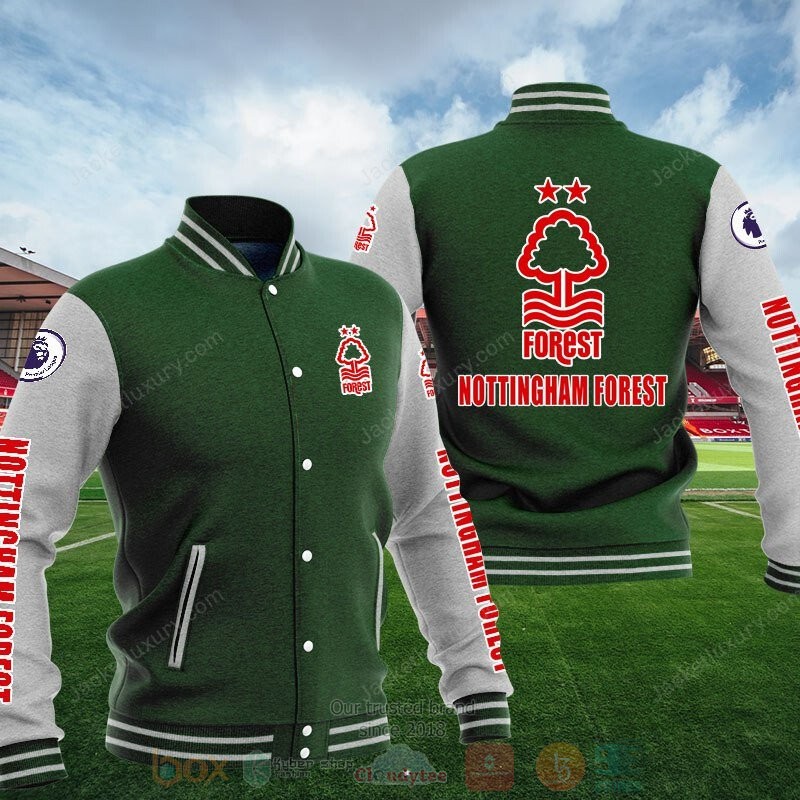 Nottingham Forest FC Green Grey Baseball Jacket