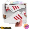 Sevilla FC White Red Stripes Stan Smith Shoes